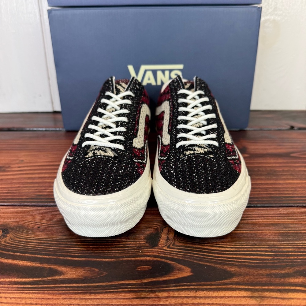 NIB Vans LX Old Skool 36 EK Geo Check Bordeaux Sneakers - New in Box! - Picture 5 of 11